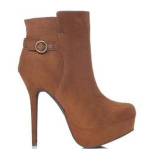 Dolly Brown Heel Booties